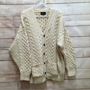 LATCHFORDS OF IRELAND CABLE KNIT OVERSIZED SLOUCHY SWEATER IN 100% WOOL